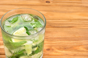 Cocktail mojito on table