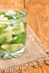 Cocktail mojito on table