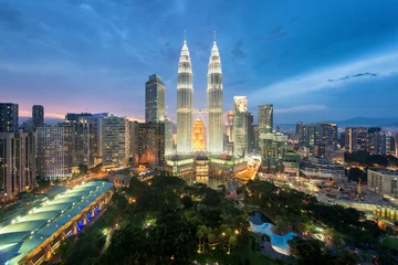 Papier Peint photo Kuala Lumpur Horizon et gratte-ciel de Kuala Lumpur à Kuala Lumpur, Malaisie