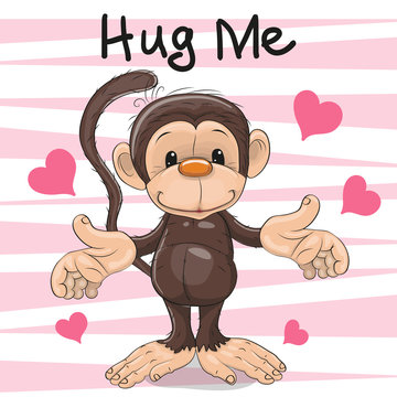 Monkey with hearts