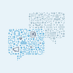 Business meeting symbol isolated on light background.