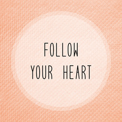 Follow your heart on orange tissue paper © giftography