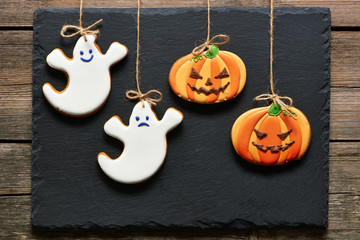 Halloween homemade gingerbread cookies