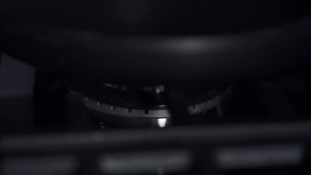 stove gas ring with pan on tp ignition in 180fps slow motion