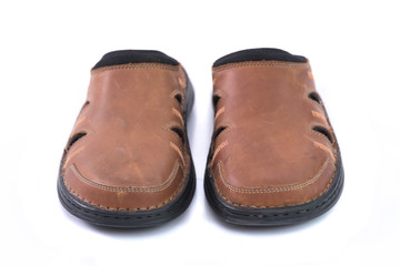 Brown leather sandal