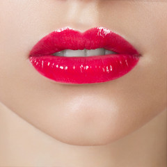 Fototapeta premium Macro bright pink lips