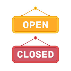 Open and Closed door signs board
