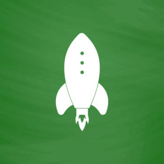 Rocket Icon, sign and button
