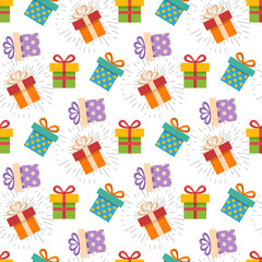 Gift pattern vector isolated on a white background