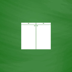 Cabinet icon, sign and button