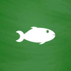 Fish icon on  background