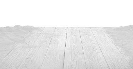 Wood floor texture on white background