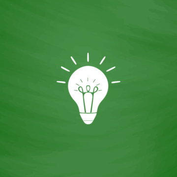 Light bulb vector icon