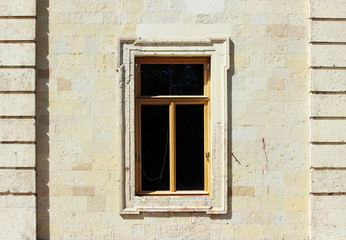 window in the historic architectural building