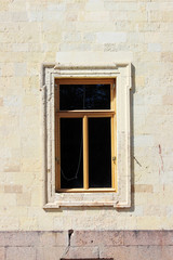 window in the historic architectural building