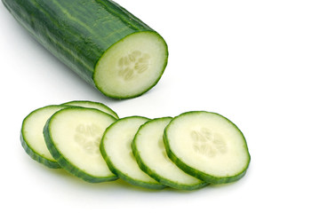 Aufgeschnittene Salatgurke