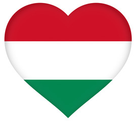 Flag of Hungary Heart