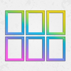 Fototapeta premium Set of modern bright frames