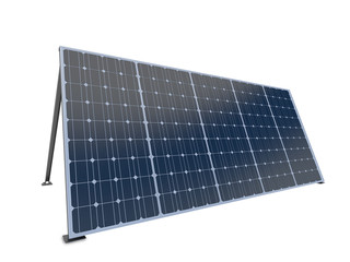 solar panel isolated  on white,3d  rendering