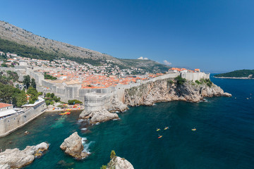 The Old Town of Dubrovnik seen from Lovrijenac fort