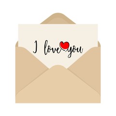 Opened envelope with blank paper