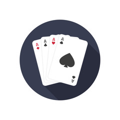 Four aces icon with shadow