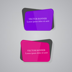 Vector infographic origami banners set