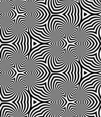 Vector Illustration. Seamless Monochrome Spirals Pattern. Geometric Abstract Background. Suitable for textile, fabric, packaging and web design.