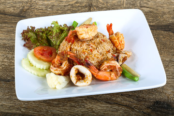 Fried rice with seafood