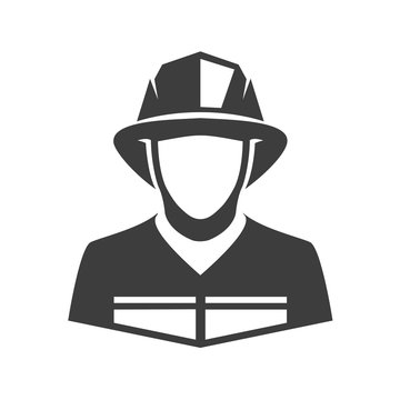 Vector icon fireman
