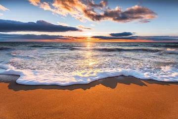 Fotobehang Zonsondergang aan zee Sunrise and atlantic ocean.