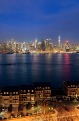 Naklejka premium Midtown skyline over Hudson River