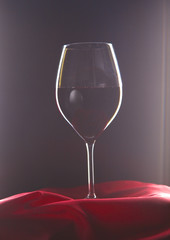 bottle of wine and glass on the table