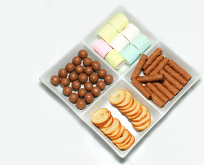 delicious and sweet cookies in gift box