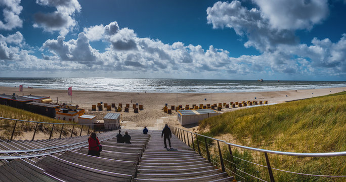 Panorama Strand von Egmond aan Zee
