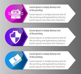 Design clean icon banners template