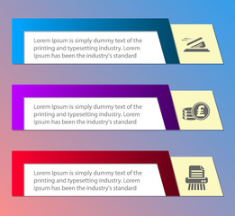 Design clean icon banners template