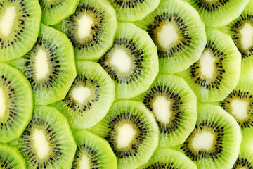 Sliced kiwi fruit close-up