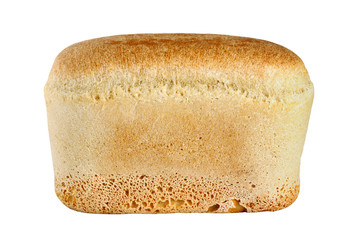 Loaf of bread isolated on white background