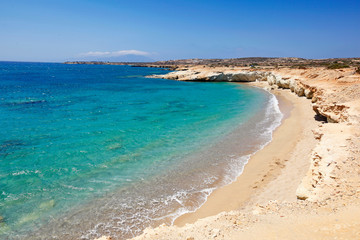 Michaliou Kipos beach in Karpathos, Greece