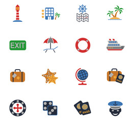 cruise icon set