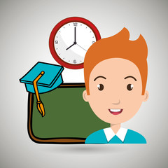 student board watch graduation vector illustration graphic