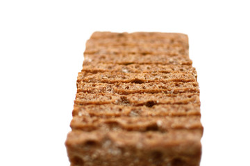 healthy crispy bread on a white background