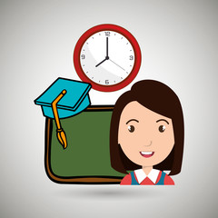 student board watch graduation vector illustration graphic