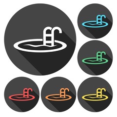 Swimming Color Button Set