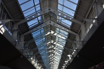 inside view of glass roof