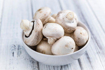 Fresh white Mushrooms
