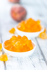 Heap of gummy Peaches