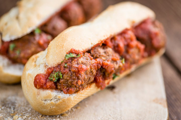 Meatballs on a Sandwich