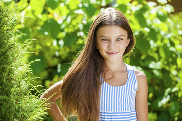 Portrait of a beautiful young little girl